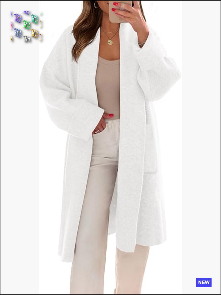 Chunky Knit Open Front Cardigan Sweater Oversized Slouchy Coatigan Jacket Fall